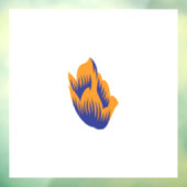 Decoratieve stijl, donkerblauwgroen, Wattle Raamsticker (Vel 3)