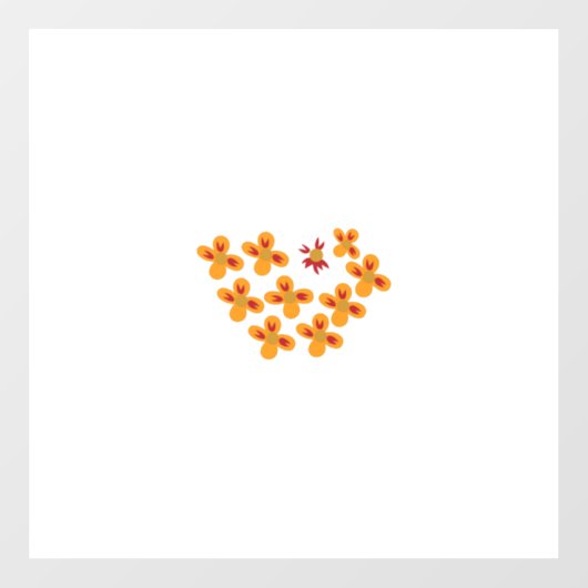 Decoratieve stijl, Dull Oranje, Cornell Red Raamsticker (Vel)