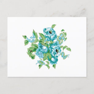 Decoratieve stijl, Mint Cream, Vormt blauw, Blauwg Briefkaart