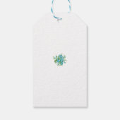 Decoratieve stijl, Mint Cream, Vormt blauw, Blauwg Cadeaulabel (Achterkant)