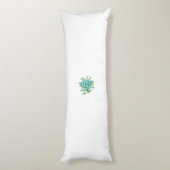 Decoratieve stijl, Mint Cream, Vormt blauw, Blauwg Lichaamskussen (Achterkant (Verticaal))