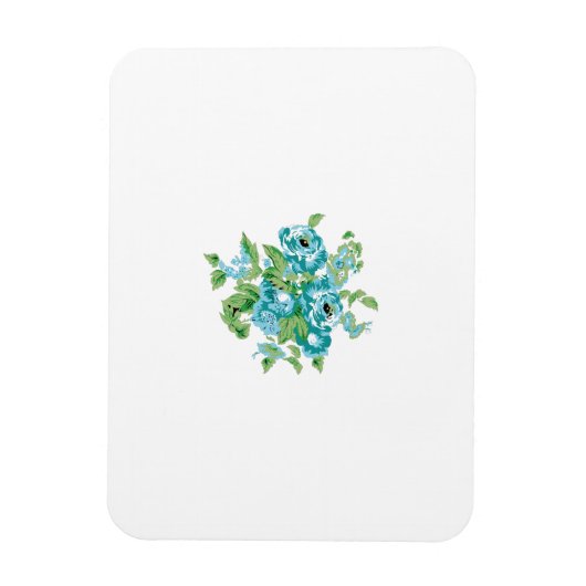 Decoratieve stijl, Mint Cream, Vormt blauw, Blauwg Magneet (Verticaal)