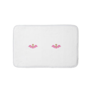 Decoratieve stijl, warm roze, Antiek messing Badmat