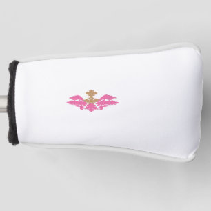 Decoratieve stijl, warm roze, Antiek messing Golfheadcover
