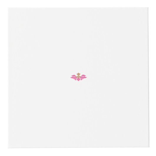 Decoratieve stijl, warm roze, Antiek messing Kubus (Voorkant)