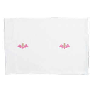Decoratieve stijl, warm roze, Antiek messing Kussensloop