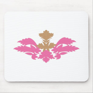 Decoratieve stijl, warm roze, Antiek messing Muismat