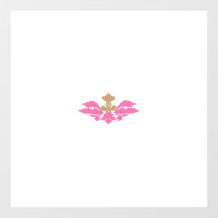 Decoratieve stijl, warm roze, Antiek messing Raamsticker