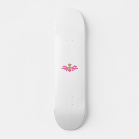 Decoratieve stijl, warm roze, Antiek messing Skateboard (Voorkant)