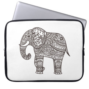 Decoratieve stijlolifant laptop sleeve