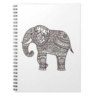 Decoratieve stijlolifant notitieboek
