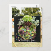 Decoratieve succulenten briefkaart (Voorkant / Achterkant)
