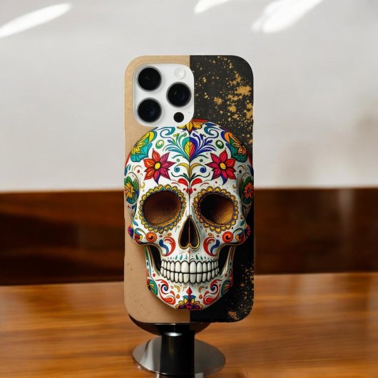 Decoratieve suikerschedel Case-Mate iPhone case