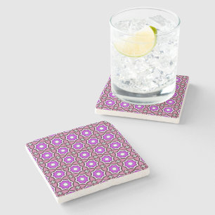 decoratieve symmetrische geometrische patroon onde stenen onderzetter