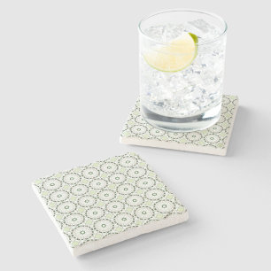 decoratieve symmetrische geometrische patroon onde stenen onderzetter