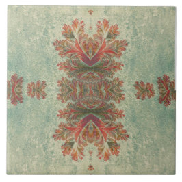  Decoratieve Tegel Duo: Groen en Reddish-Brow Tegeltje