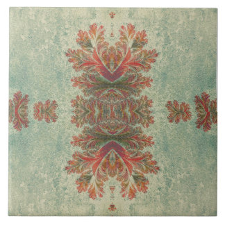 Decoratieve Tegel Duo: Groen en Reddish-Brow Tegeltje