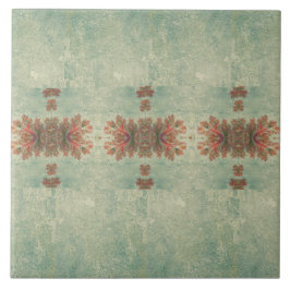  Decoratieve Tegel Duo: Groen en Reddish-Brow Tegeltje