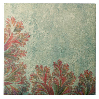 Decoratieve Tegel Duo: Groen en Reddish-Brow Tegeltje