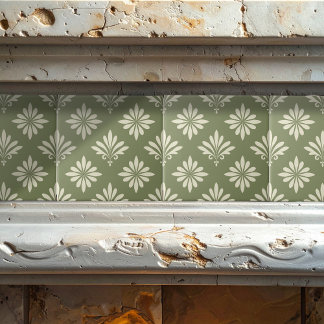 Decoratieve tegel met bloempatroon in elke kleur I Tegeltje