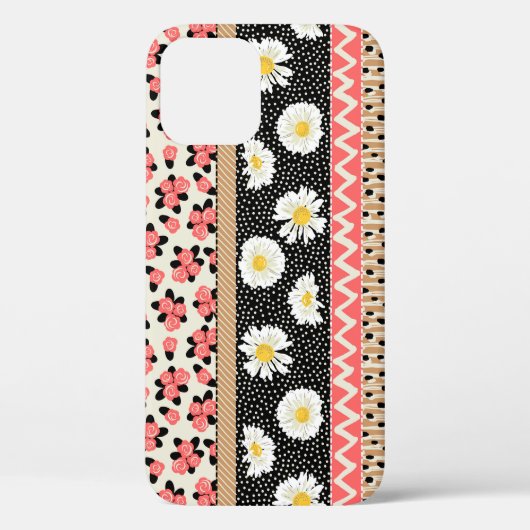 Decoratieve Tegels: Patchwork bloempatroon Case-Mate iPhone Case (Achterkant)