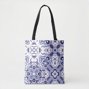 Decoratieve tegels van keramische azulejo. Fashion Draagtas