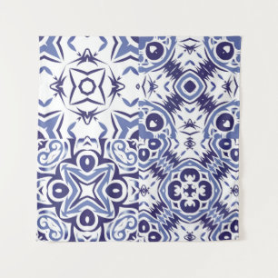 Decoratieve tegels van keramische azulejo. Fashion Wandkleed