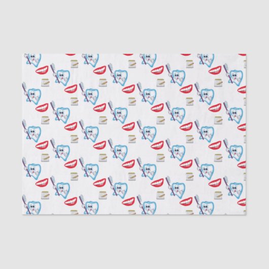 Decoratieve Tissue Papier Tandarts (Voorkant)