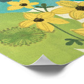 Decoratieve tuinbloemen poster (Hoek)