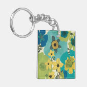 Decoratieve tuinbloemen sleutelhanger (Voorkant Links)