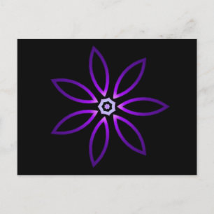 Decoratieve tweekleurige caleidoscoop briefkaart
