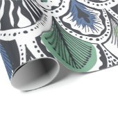 Decoratieve veren cadeaupapier (Rol Hoek)