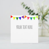 Decoratieve vlaggen kaart (Staand voorkant)