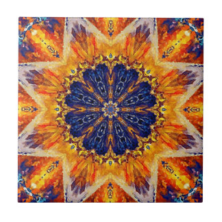 Decoratieve vlam- en zeemijl tegeltje