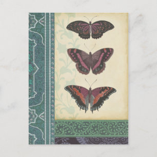 Decoratieve vlinder Brocade door Vision Studio Briefkaart