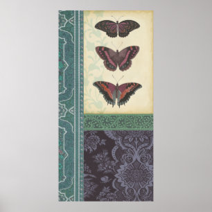Decoratieve vlinder Brocade door Vision Studio Poster