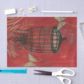 Decoratieve vogel met vlinders tissuepapier (Craft)