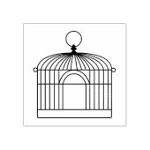 Decoratieve vogelkooi met rubberstempel (Afrduk)