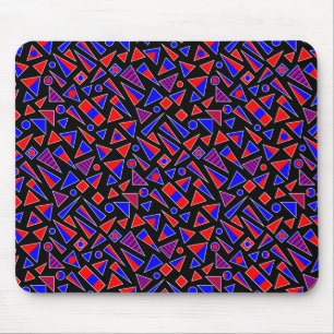 Decoratieve vormen - diagonaal - zwart muismat
