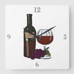 Decoratieve wandklok voor je keuken. vierkante klok