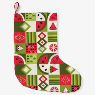 Decoratieve Watermeloen Elementen Art Print Kleine Kerstsok