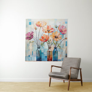 Decoratieve waterverf wandkleed