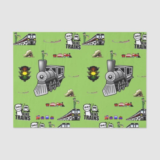 Decoratieve weefselpapiertreinen tissuepapier (Voorkant)