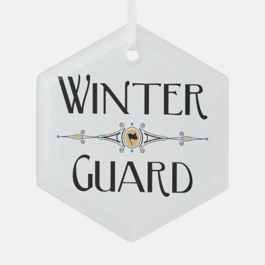 Decoratieve wintergarde glas ornament (Voorkant)