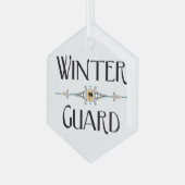 Decoratieve wintergarde glas ornament (Voorkant links)