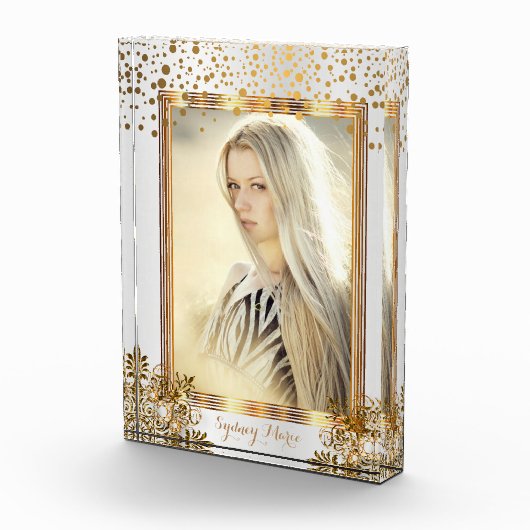 Decoratieve witte en goudConfetti - DIY foto (Rechts)