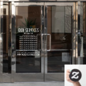 Decoratieve zakelijke services en informatie raamsticker (Kantoordeur)