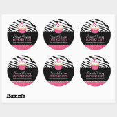 Decoratieve Zebra Print Cupcake Jar Stickers (Vel)