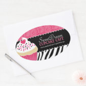 Decoratieve Zebra Print Cupcake Jar Stickers (Envelop)