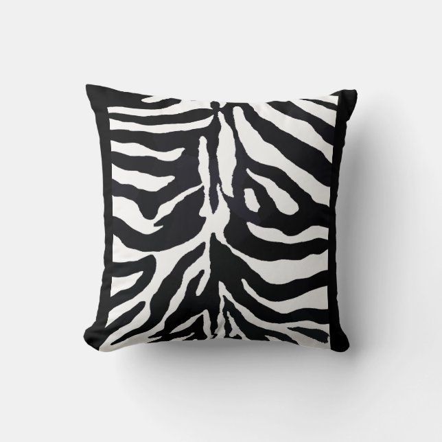 Decoratieve zebrapatroonontwerptextuur natuur kussen (Voorkant)